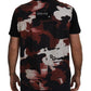 Elegant Camo Patch Crew Neck Tee