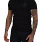 Elegant Cotton Crew Neck Tee with Logo Patch