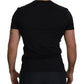 Elegant Cotton Crew Neck Tee with Logo Patch