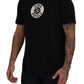 Elegant Black Cotton T-Shirt with Signature Logo