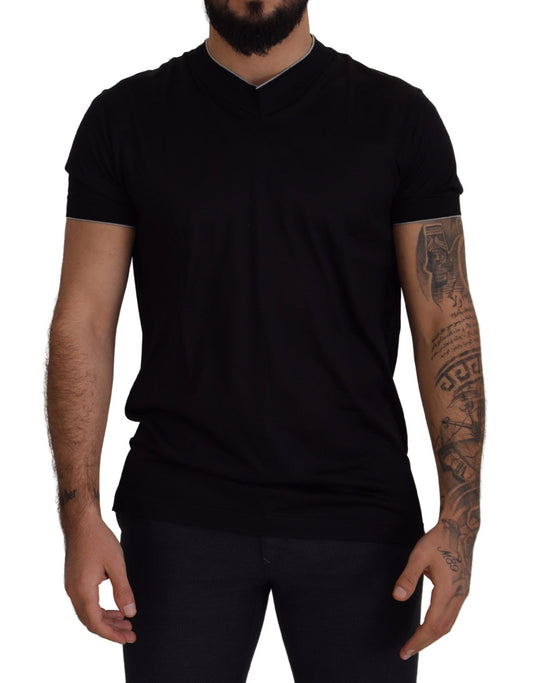 Elegant Silk V-Neck Tee for Men