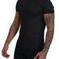 Elegant Silk Crew Neck Tee in Gray