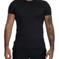 Elegant Silk Crew Neck Tee in Gray
