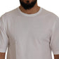 Elegant Short Sleeve Silk Crewneck Tee