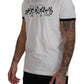 White Cotton Logo Tee with Italian Flair