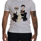 Elegant White Cotton Crew Neck Tee