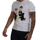 Elegant White Cotton Crew Neck Tee