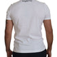 Elegant White Cotton Crew Neck Tee