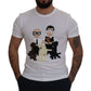 Elegant White Cotton Crew Neck Tee