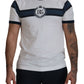 Chic White Cotton Logo Tee
