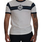 Chic White Cotton Logo Tee