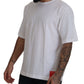 Elegant White Cotton Crew Neck Tee