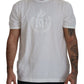 Elegant White Cotton Tee With Logo Detail