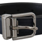 Elegant Blue Calf Leather Belt
