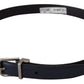 Elegant Blue Calf Leather Belt