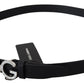 Elegant Leather Belt with DG Metal Buckle