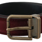Elegant Leather Belt with Metal Buckle Closure