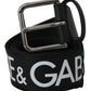 Elegant Monochrome Belt with DG Logo