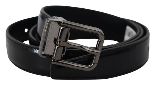Elegant Leather Belt with Metal Buckle