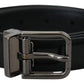 Elegant Leather Belt with Metal Buckle