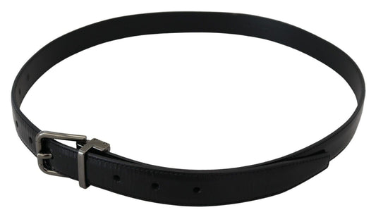Elegant Leather Belt with Metal Buckle