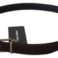Elegant Italian Leather Belt with Metal Buckle