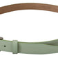Elegant Mint Green Leather Belt
