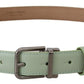Elegant Mint Green Leather Belt
