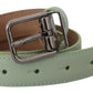 Elegant Mint Green Leather Belt
