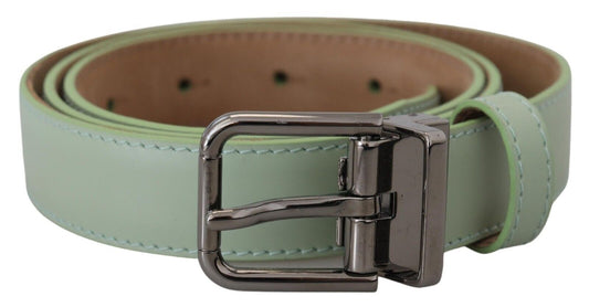 Elegant Mint Green Leather Belt