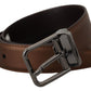 Elegant Bronze Leather Belt