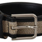 Elegant Dual-Tone Leather Belt