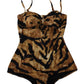 Elegant Leopard Print One-Piece Swimsuit