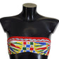Multicolor Sicilian Carretto Print Bikini Top