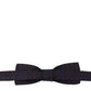 Blue Pattern Silk Adjustable Neck Papillon Bow Tie