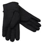 Elegant Black Leather Winter Gloves