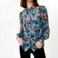 Elegant Floral Viscose Women's Shirt