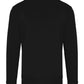 Elegant Black Crewneck Logo Patch Sweatshirt
