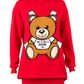 Radiant Red Graphic Cotton Pullover