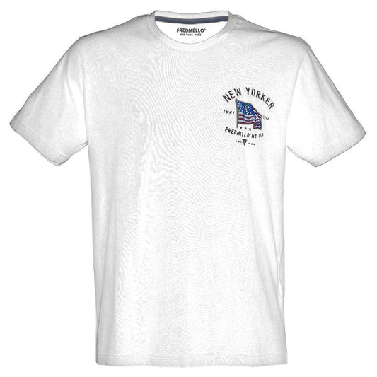 Crisp White Logo Tee - Pure Cotton Comfort