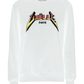 Chic White Crewneck Metal Logo Sweatshirt