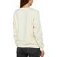 Chic White Crewneck Metal Logo Sweatshirt