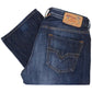 Elegant Straight Dark Blue Denim Jeans