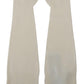 Chic White Knitted Fingerless Elbow Gloves