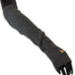 Elegant Gray Elbow Length Fingerless Gloves