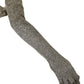 Elegant Silver Silk Elbow Length Gloves