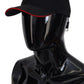 Sleek Black Cotton Baseball Hat