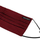 Maroon Silk Pleated Elastic Ear Strap One Size Face Mask