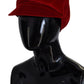 Elegant Red Cabbie Hat