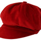 Elegant Red Cabbie Hat